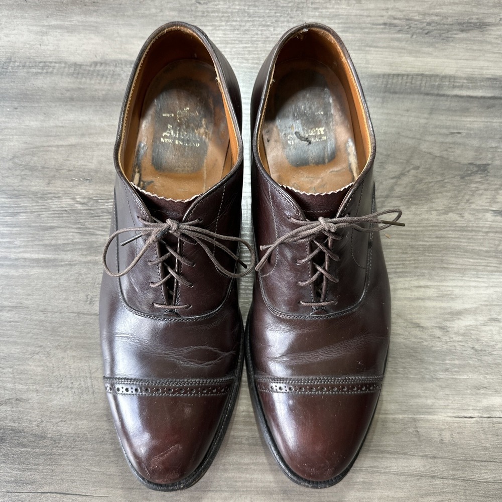 Alden New England 905 Burgundy Mottled Cap Toe Shoes Men's SZ 11.5 USA MADE READ